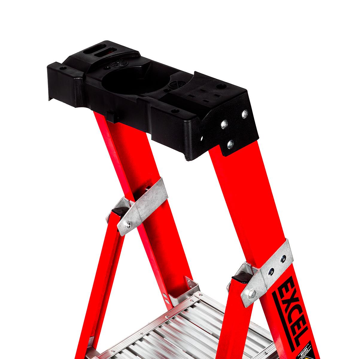 Excel Electricians Fibreglass Platform Step Ladder 8 Tread 2.51m EN131