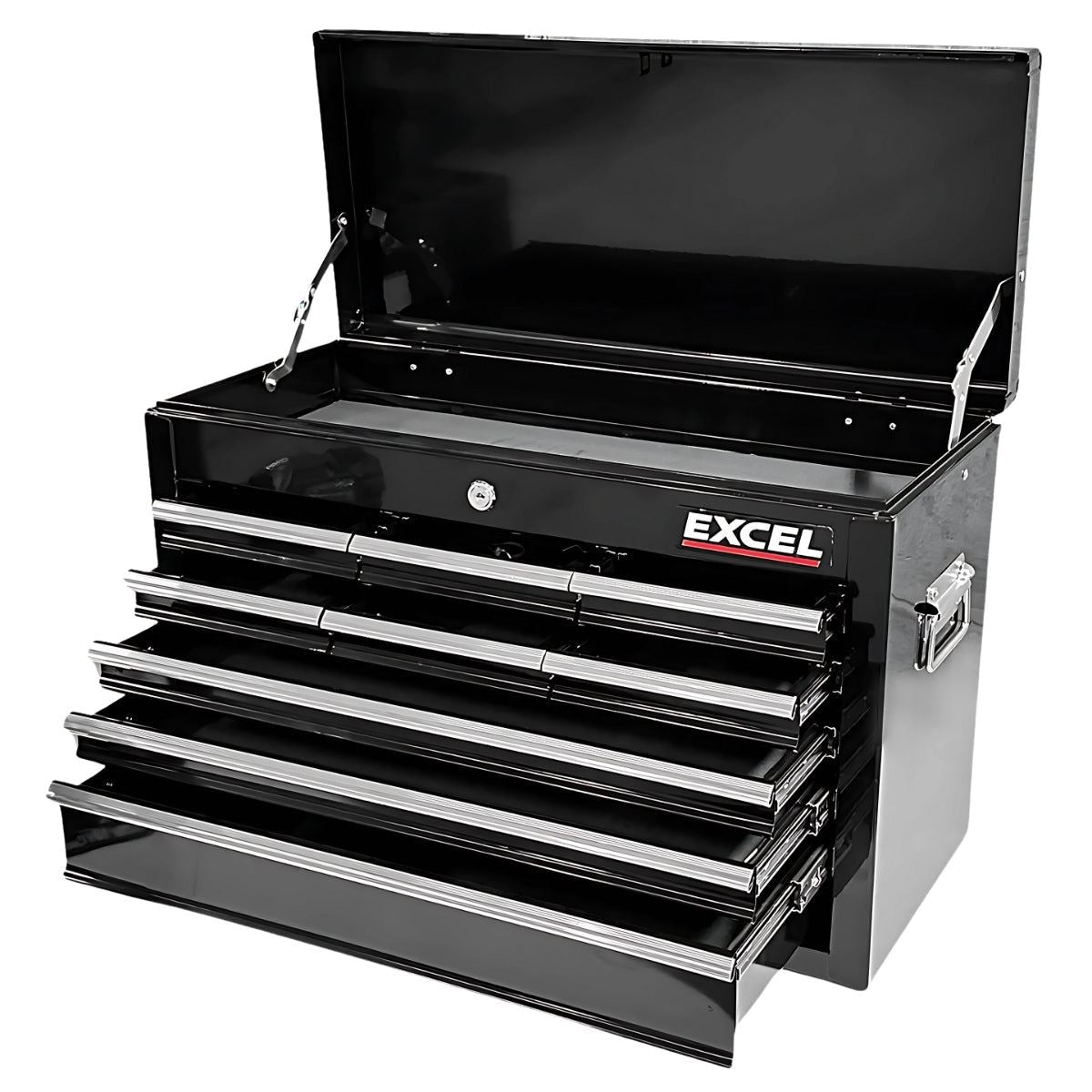 Excel 9 Drawers Portable Tool Chest Cabinet with Ball Bearing Slides Black