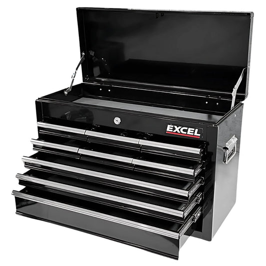 Excel 9 Drawers Portable Tool Chest Cabinet with Ball Bearing Slides Black