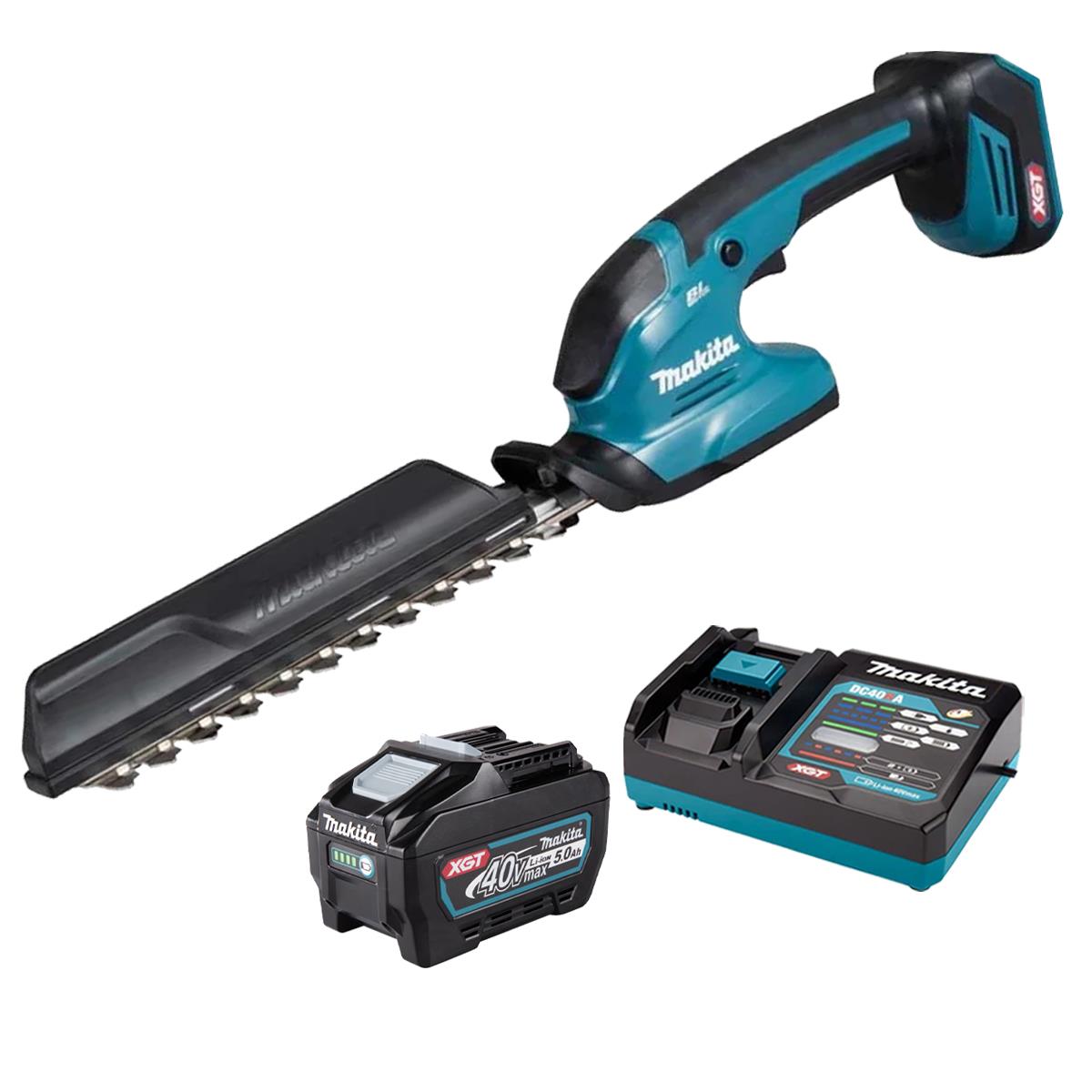 Makita UH023GZ 40V Max XGT Brushless Hedge Trimmer with 1 x 5.0Ah Battery & Charger