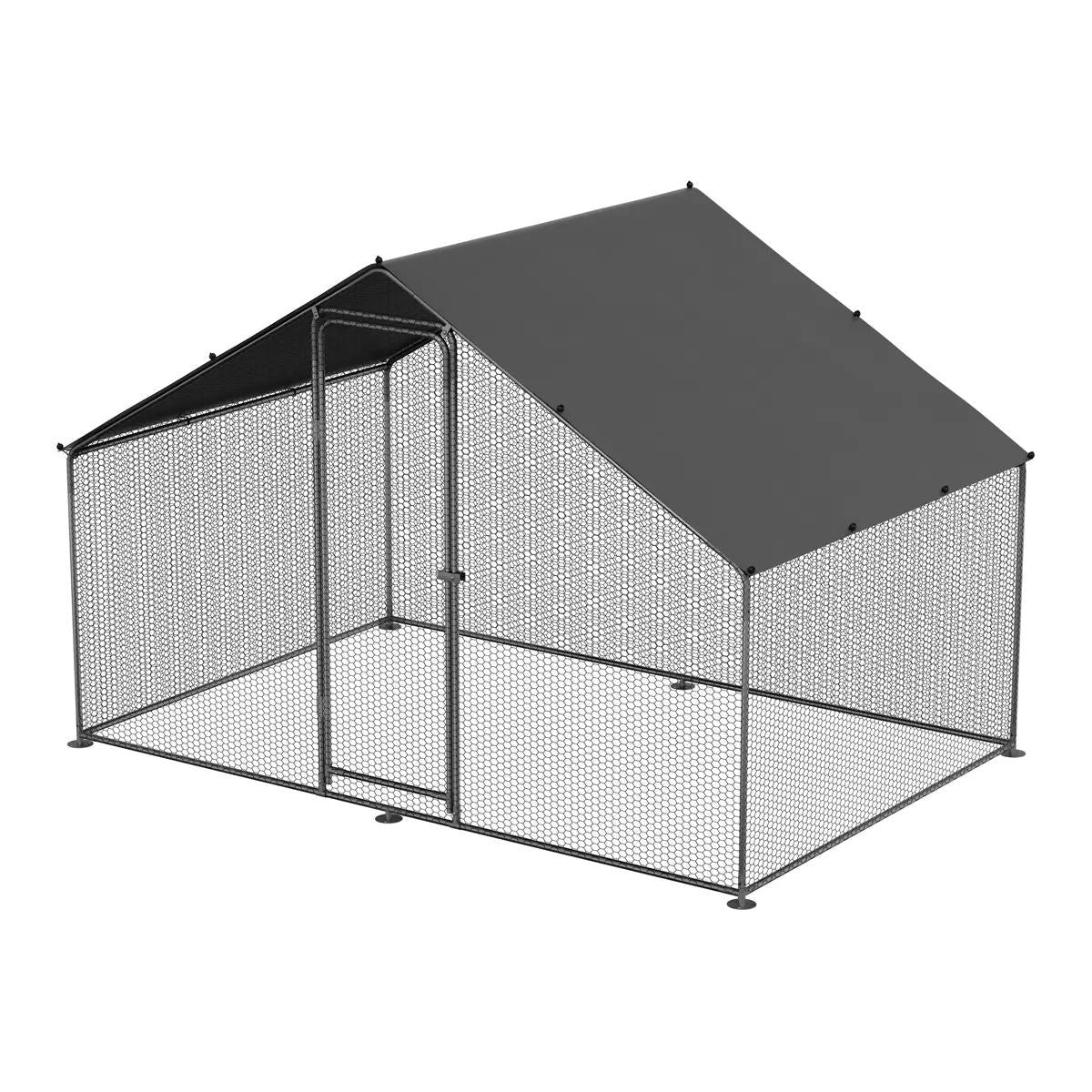 Sealey DG278 Dellonda 3 x 2 x 2m Walk-In Chicken Run, Galvanized Steel, Roof Cover & PVC Coated Chicken Wire