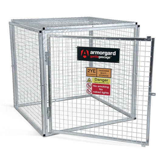 Armorgard GGC4 Gorilla Gas Cage 1212mm x 1266mm x 1231mm Heavy-Duty Secure Storage for Gas Cylinders