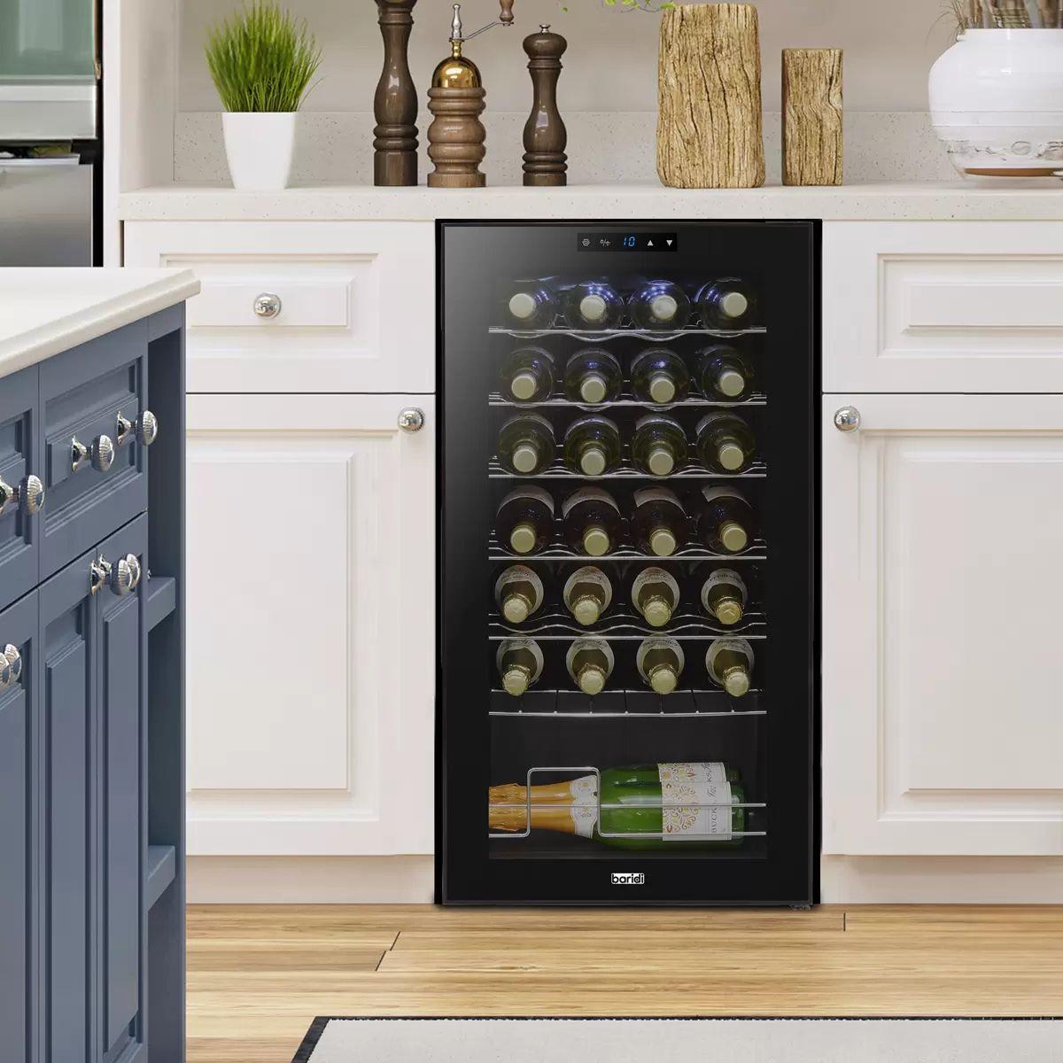 Sealey DH10 Baridi 28 Bottle Tabletop Wine Fridge & Cooler 430 x 450 x 840mm 240V