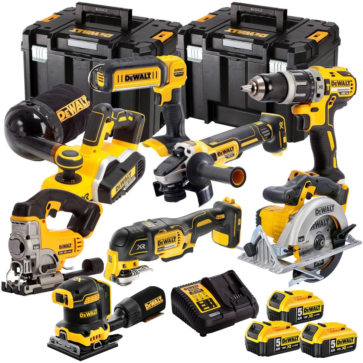 Dewalt DCK665P3T3 18V 8 Piece Power Tool Kit with 3 x 5.0Ah Batteries