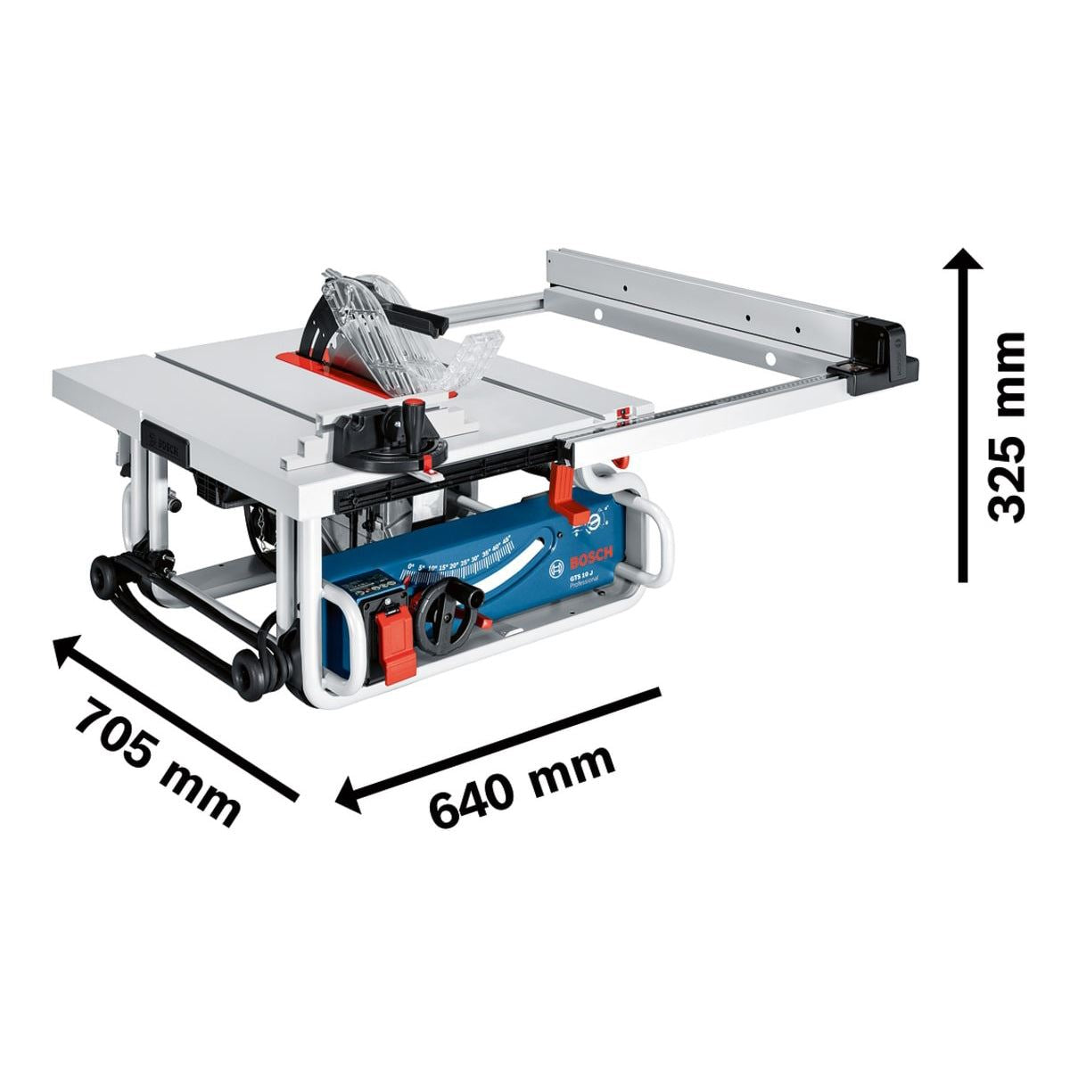 Bosch GTS 10 J Professional Table Saw 240V/1800W Compact Design with Precision Cutting 0601B30570