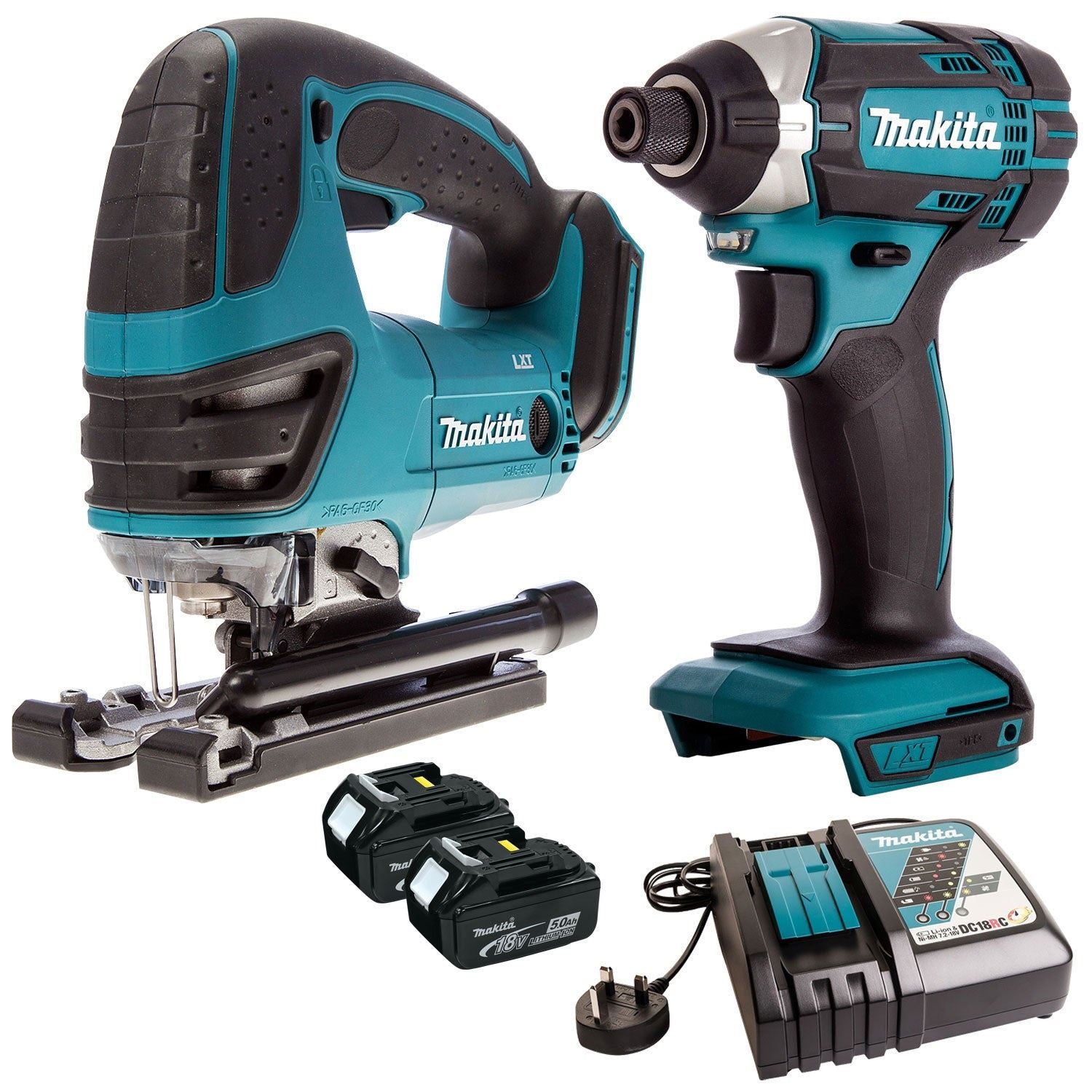 Makita 18v Jigsaw Cordless Impact Driver + 2 x 5Ah Batteries + Charger