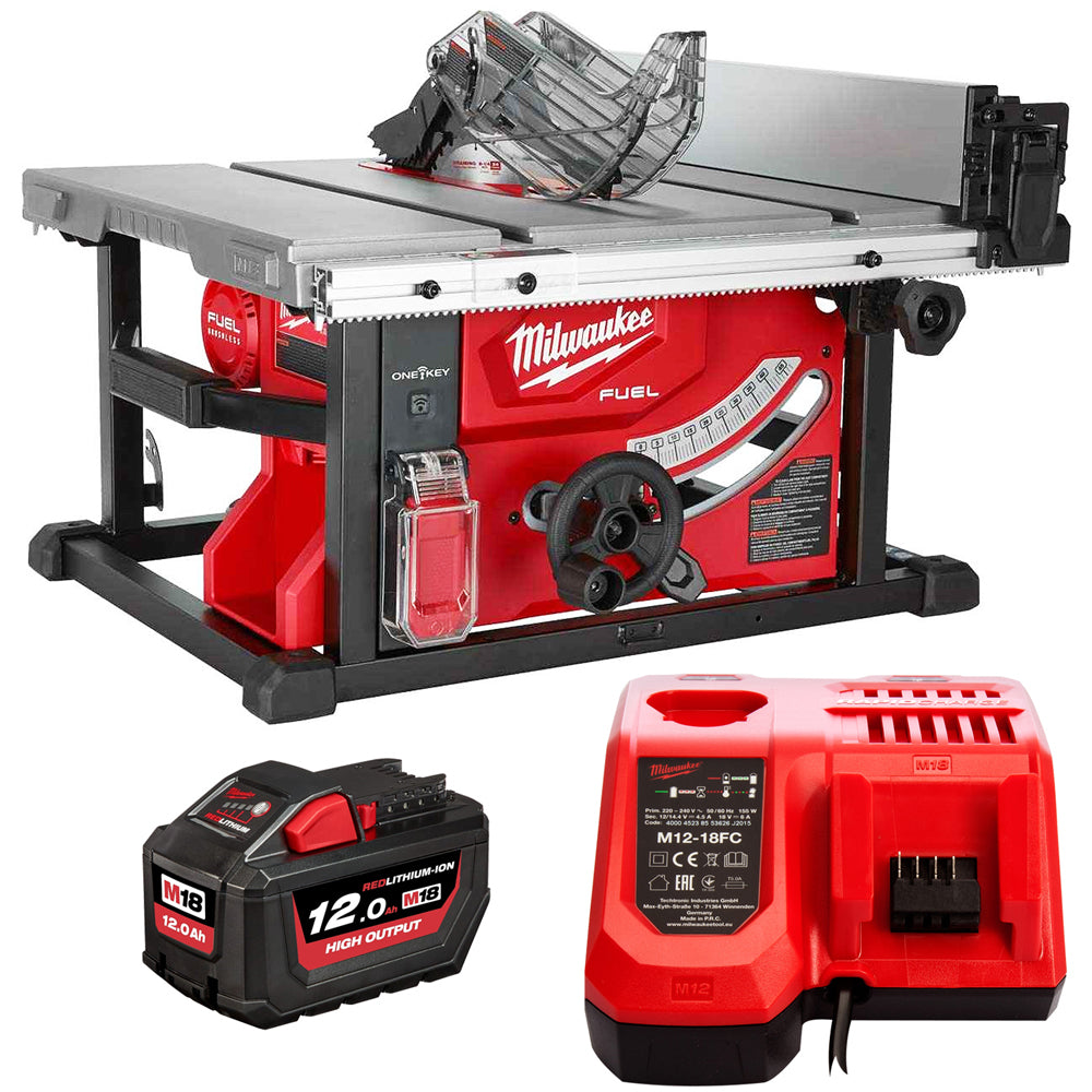 Milwaukee M18FTS210-121B M18 18V 210mm FUEL Table Saw with 1 x 12.0Ah Battery & Charger