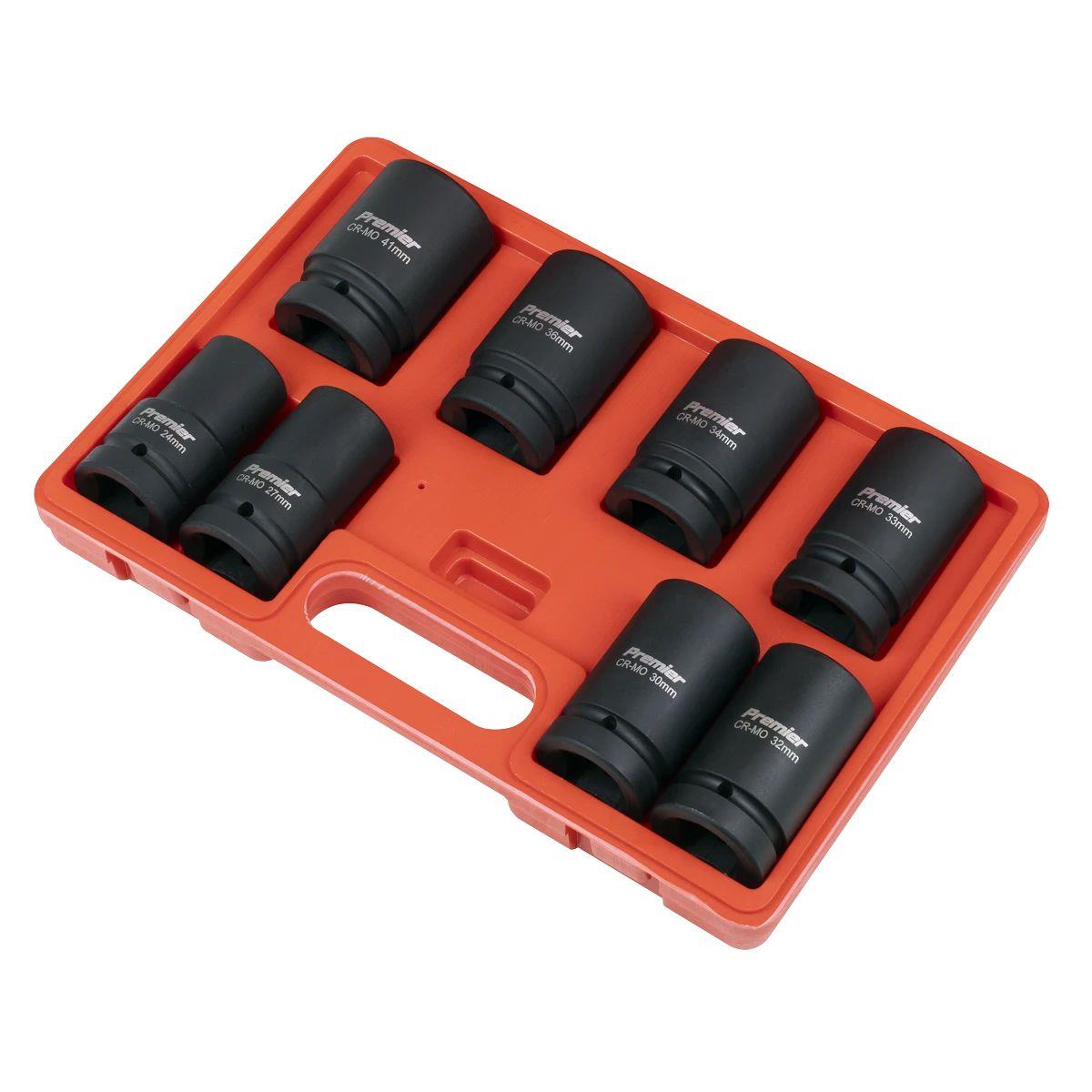 Sealey AK888M Impact Socket Set 8pc Deep 1