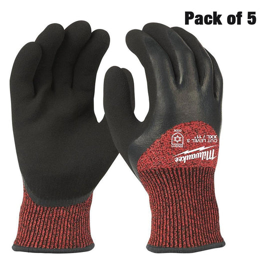 Milwaukee 4932471350 Winter Cut C Gloves Size 11/XXL Pack of 5