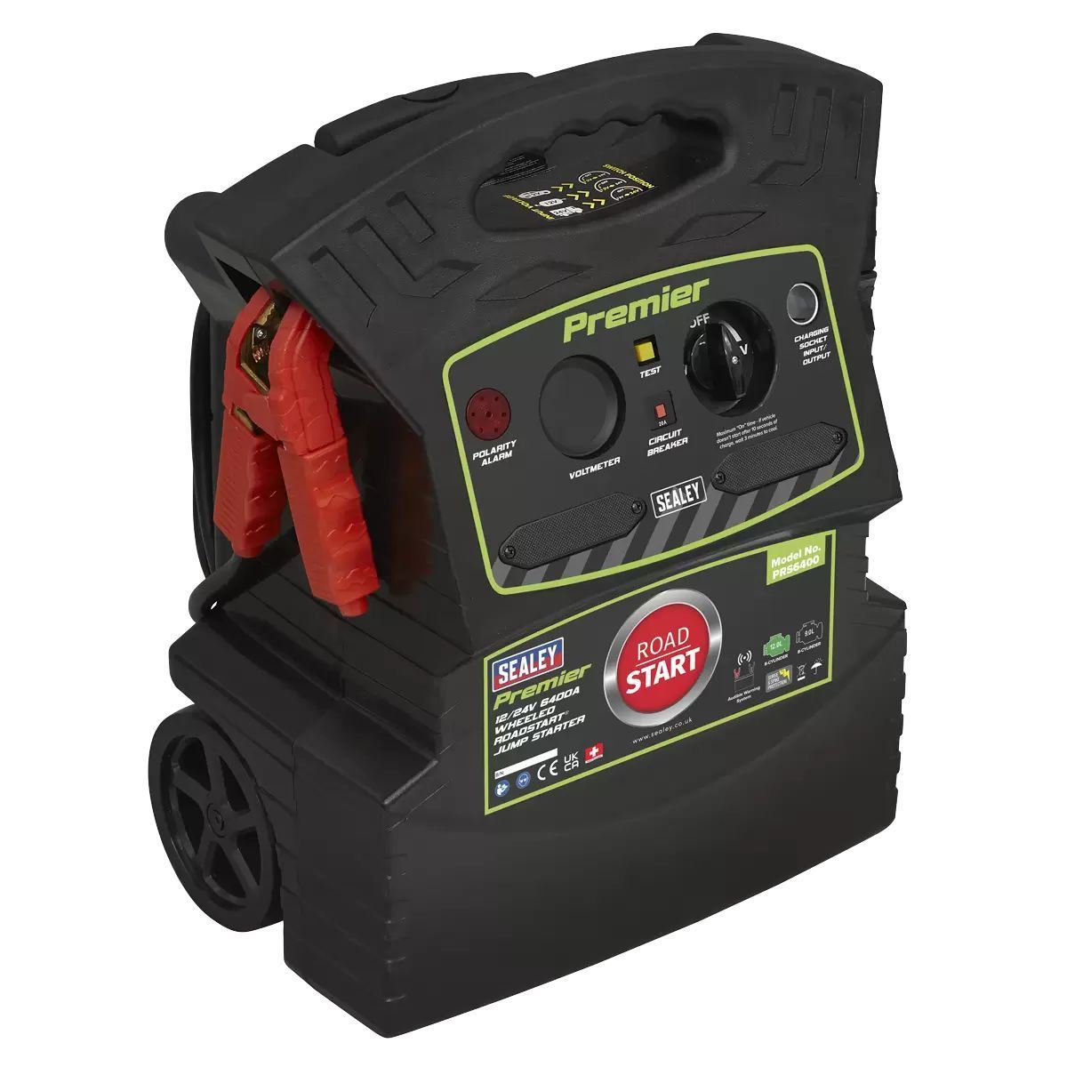 Sealey PRS6400 Premier 12/24V Wheeled Road Start Jump Starter 6400A