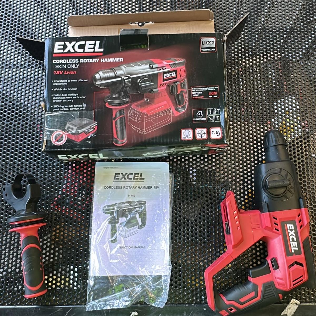 Excel 18V Cordless SDS-Plus Rotary Hammer Drill (Battery & Charger Not Included) Item Condition Damaged Box