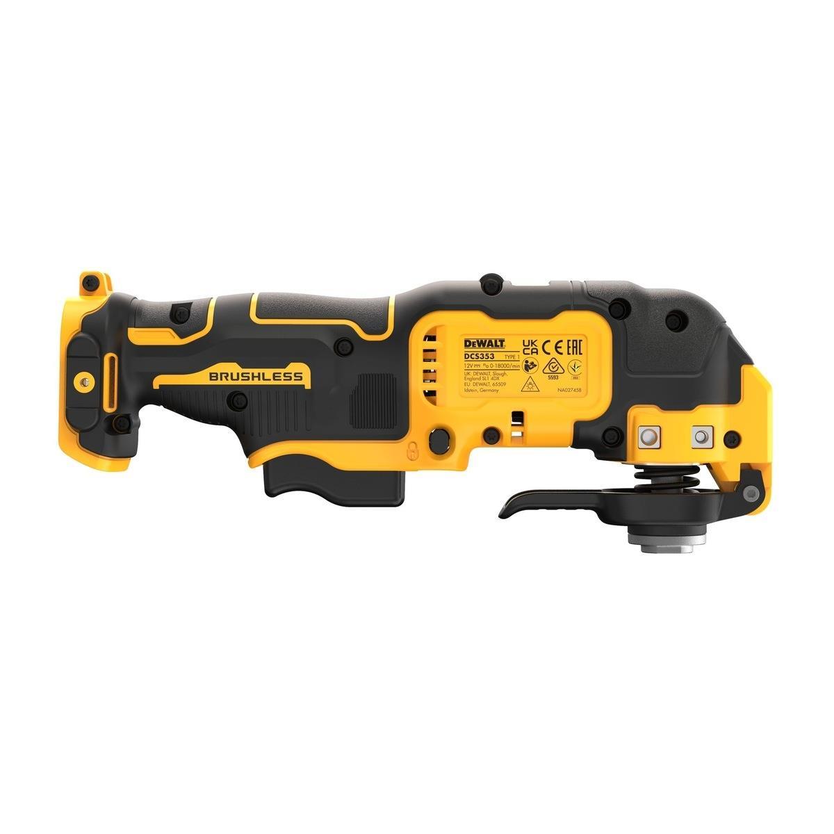 Dewalt DCS353N 12V XR Brushless Oscillating Multi-Tool Body with Accessories