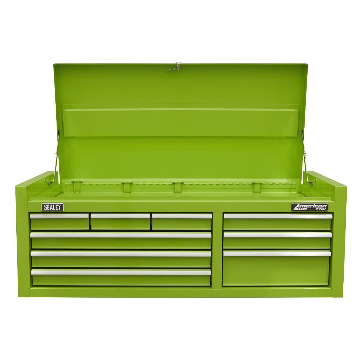 Sealey AP4109HV 9 Drawer Top chest with Ball Bearing Slides Green