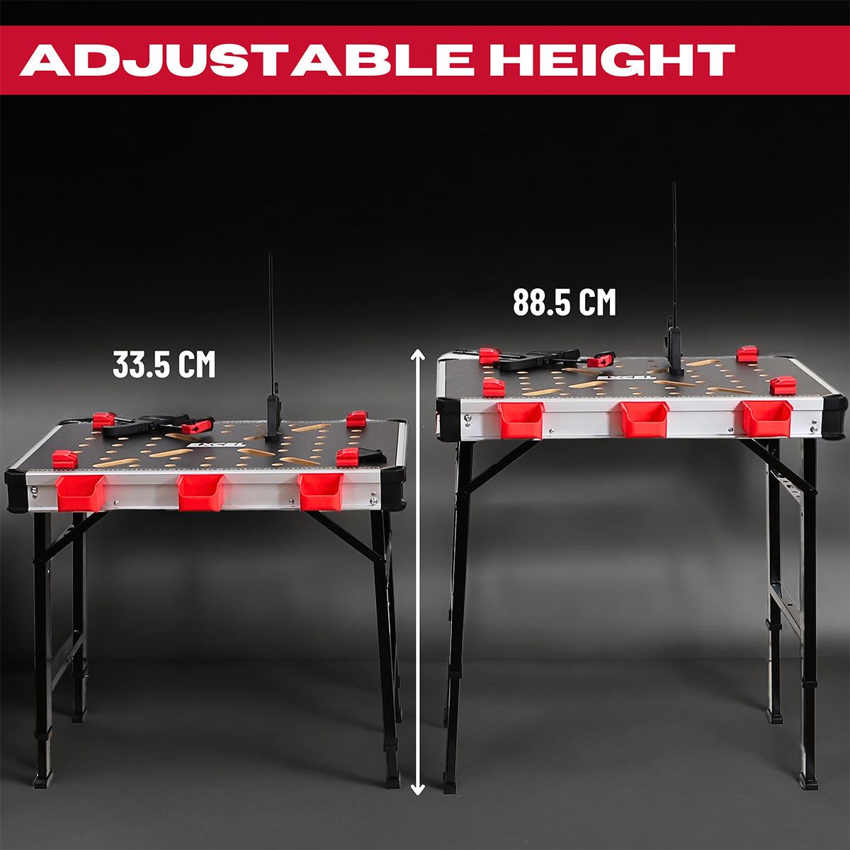 Excel Foldable Workbench Table with Adjustable Height