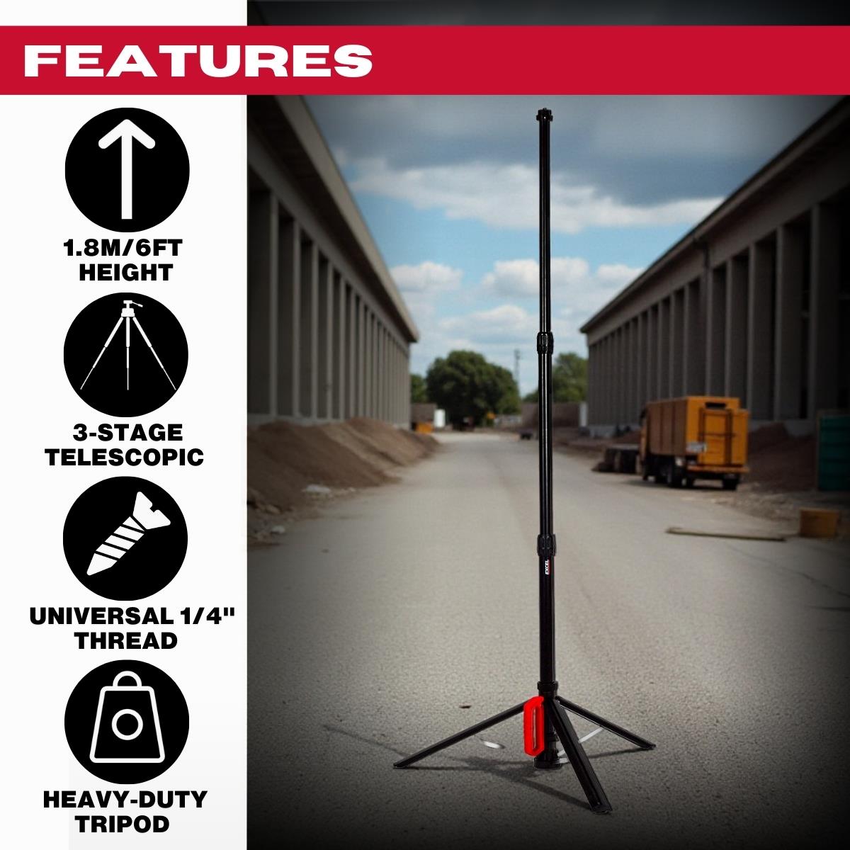 Excel Universal Tripod Stand 1.8m/6ft