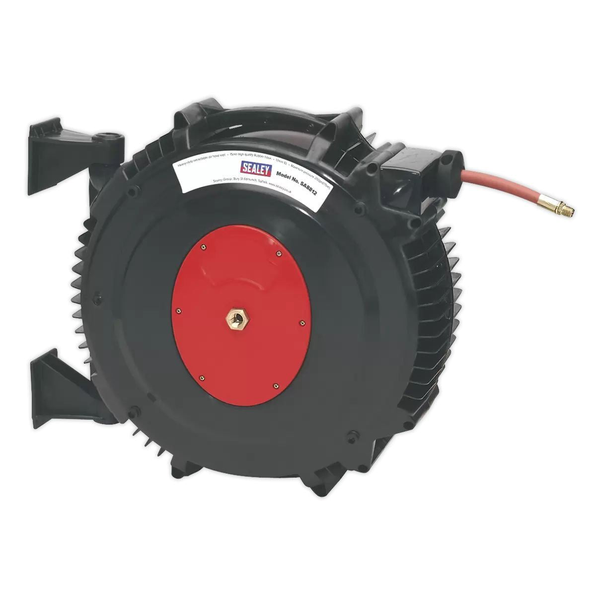 Sealey SA8812 15m Retractable Air Hose Reel Ø13mm ID Rubber Hose