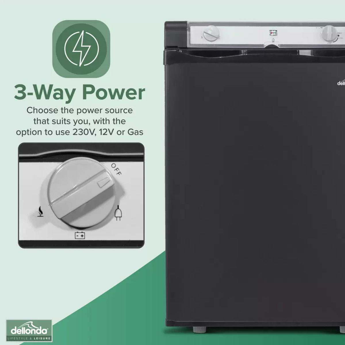 Sealey DL159 Dellonda 3-Way Fridge 60L AC 220/240V