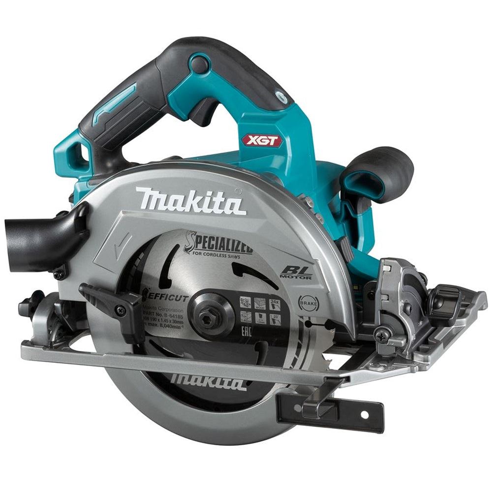 Makita HS004GD203 40V Max XGT 190mm Brushless Circular Saw With 2 x 2.5Ah Batteries, Charger In Case