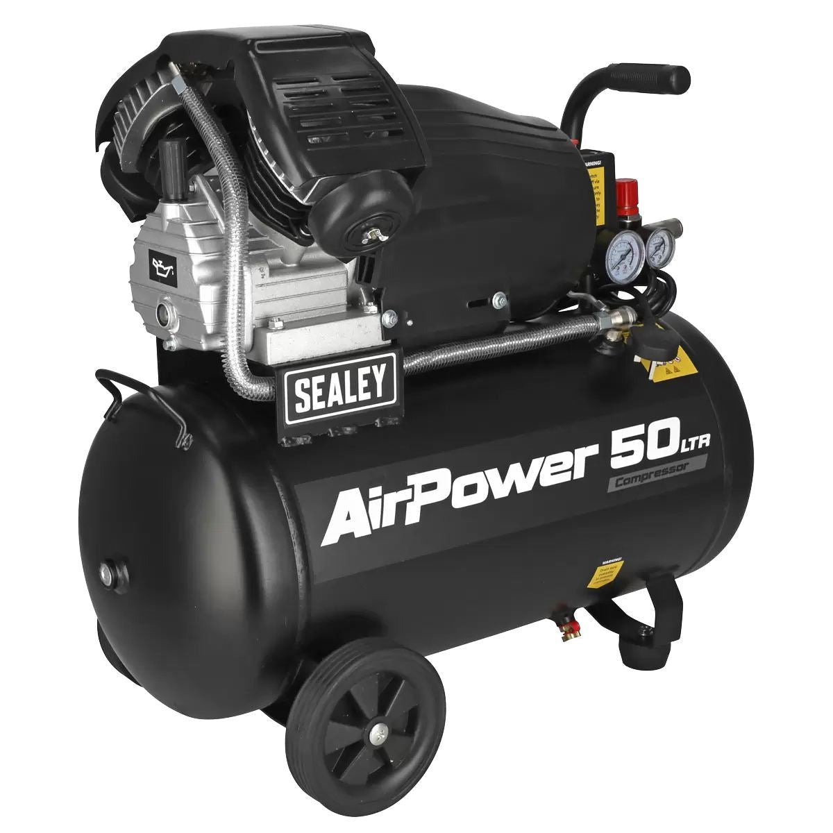Sealey SAC5030VA Air Compressor 50L V-Twin Direct Drive 3hp/230v