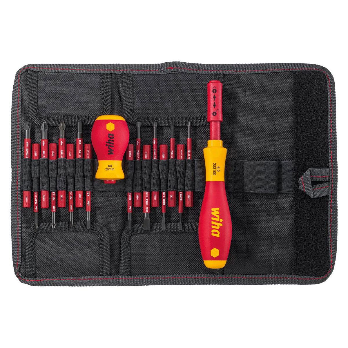 Wiha SoftFinish Electric SlimVario Screwdriver Set Of 19 Piece WHA-41231