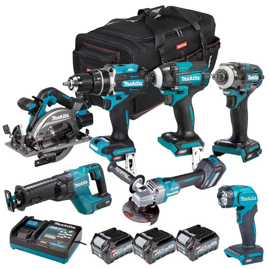 Makita 40V XGT 7 Piece Brushless Power Tool Kit with 3 x 2.5Ah Battery T4TKIT-16060