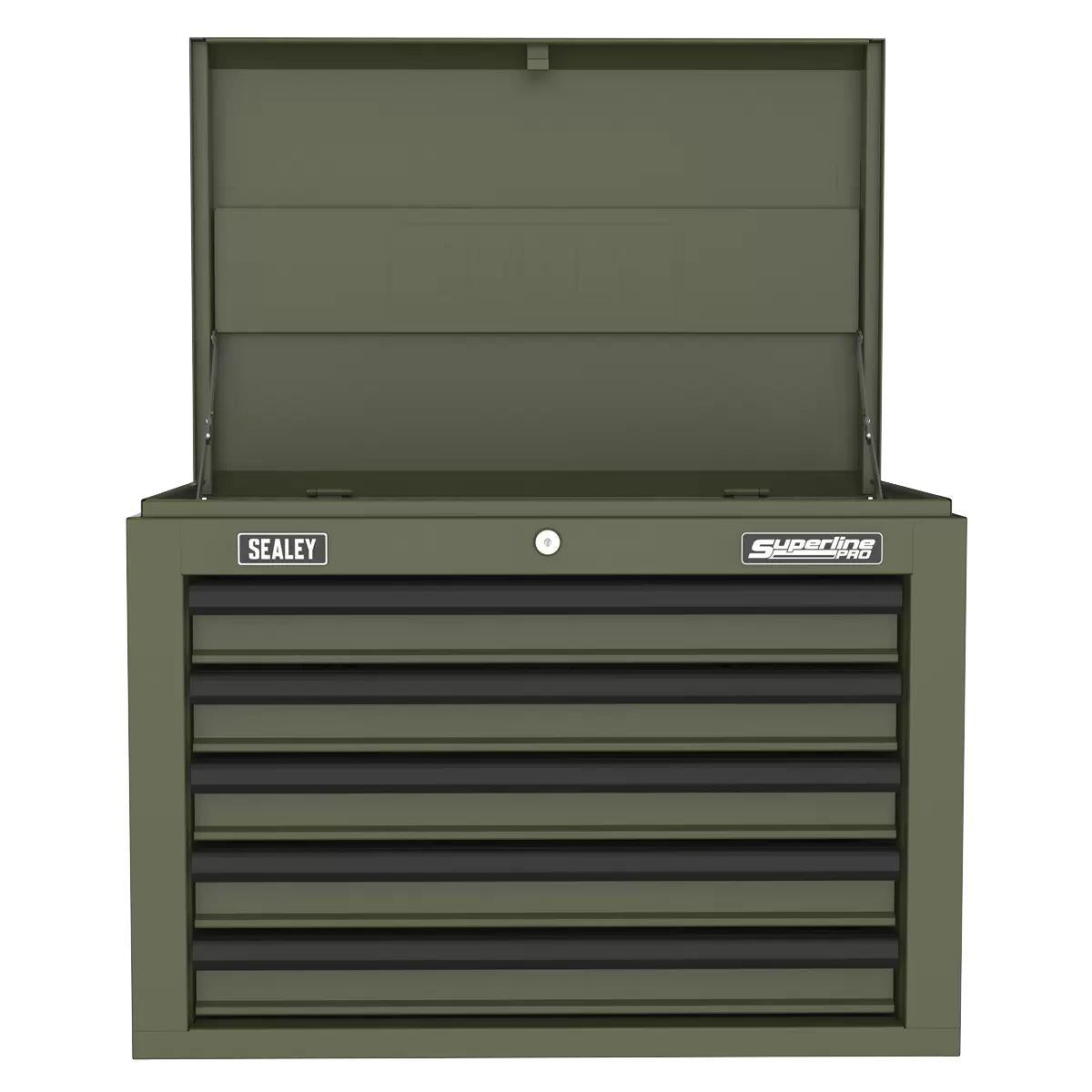 Sealey AP26059TK Superline PRO Heavy-Duty Topchest 5 Drawer Khaki