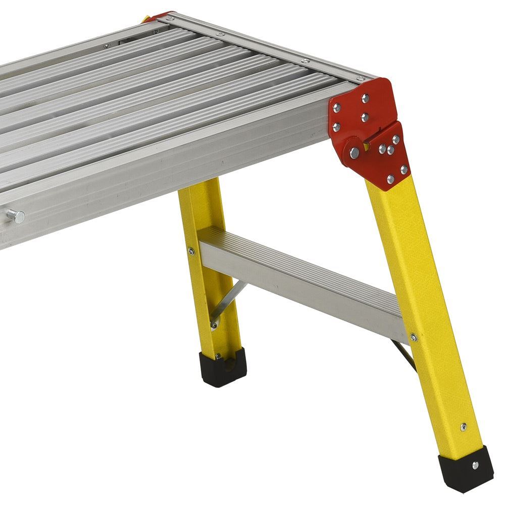 Excel Heavy Duty Fibreglass 5 Tread Ladder with Folding Hop up