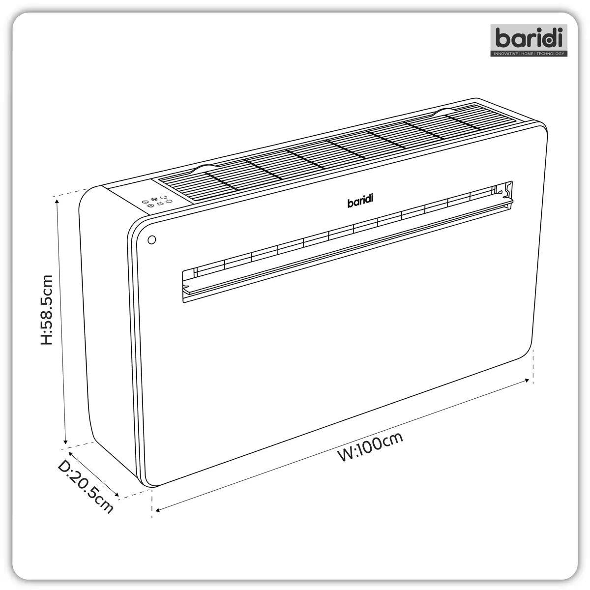 Sealey DH432 Baridi 4-in-1 Smart Monobloc Wall-Mounting Air Conditioning White 230V