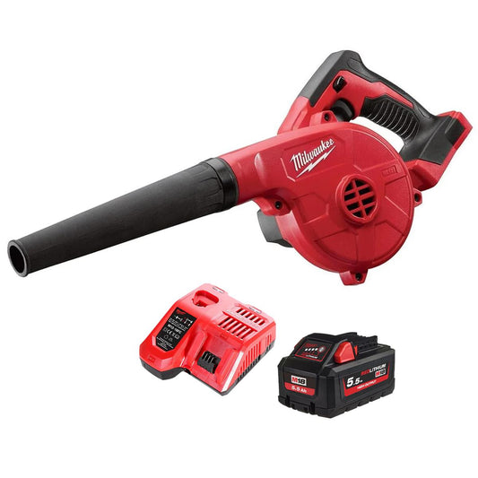 Milwaukee M18BBL-0 18V Compact Blower With 1 x 5.5Ah Battery & Charger