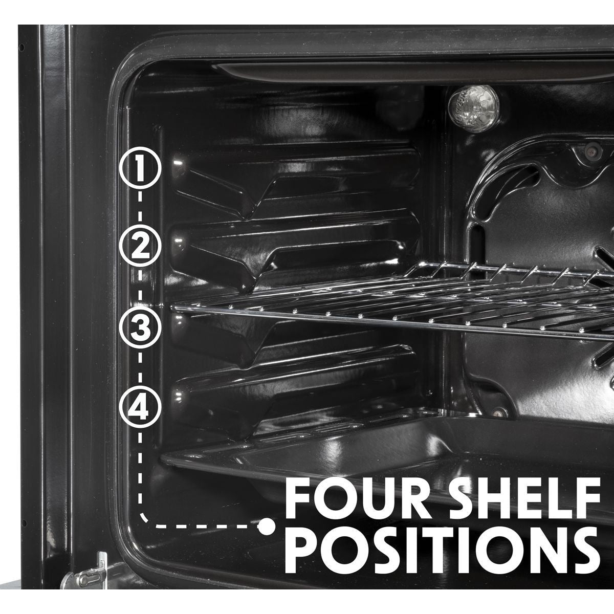 Sealey DH125 Baridi Integrated Fan-Assisted Electric Oven 60cm 55L Capacity Black/Stainless Steel