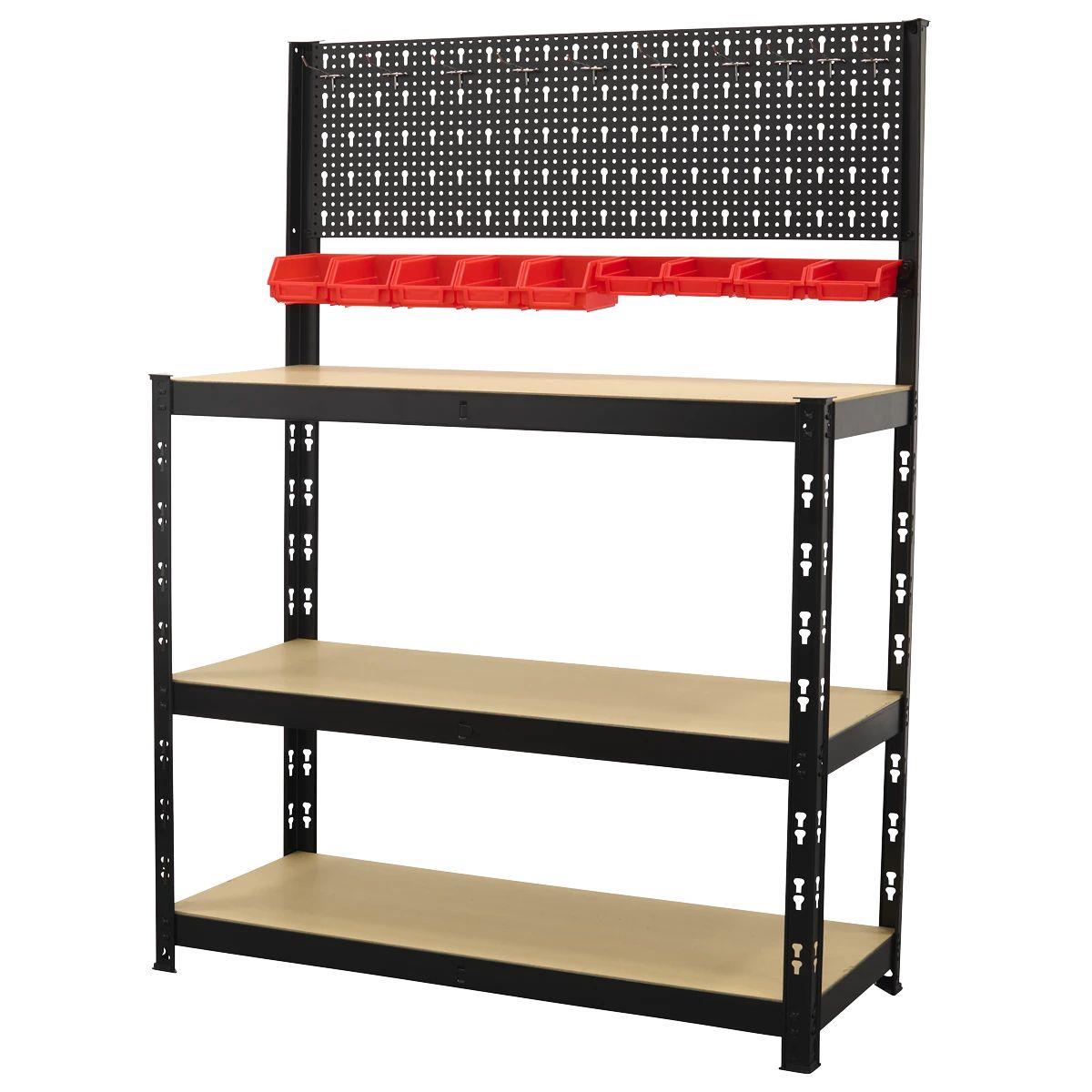 Sealey AP12601 Steel Workbench with Pegboard 1m