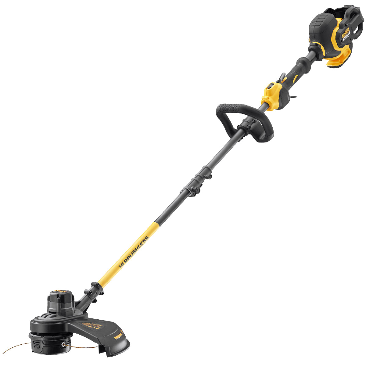 Dewalt DCM5713N-XJ 54V Flexvolt Brushless Split Shaft String Trimmer with 2 x 6.0Ah Battery & Charger