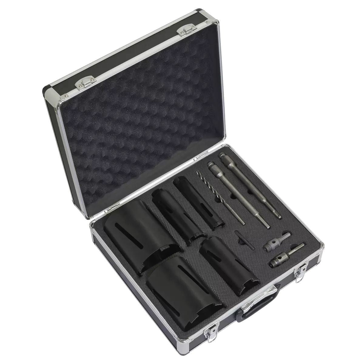 Sealey WDCKIT5 Diamond 5 Core Kit (38, 52, 65, 117, 127mm Cores with Adaptors)
