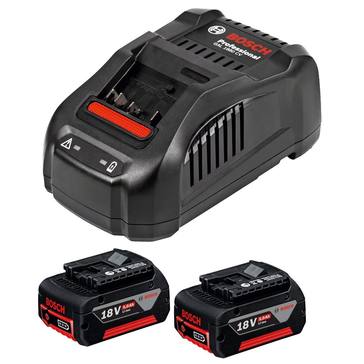 Bosch GBA 18V 5.0Ah Battery & GAL 1880 CV Charger Professional Starter Kit Reliable Power Solution BSH600A00B8K