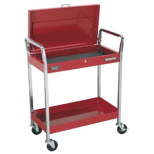 Sealey CX104 2-Level Heavy-Duty Trolley with Lockable Top