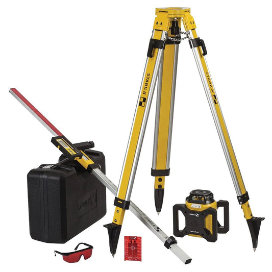 Stabila STBLAR160TS LAR 160 Rotation Laser Set 7 Piece Accurate Precision Leveling Tool Kit 19241