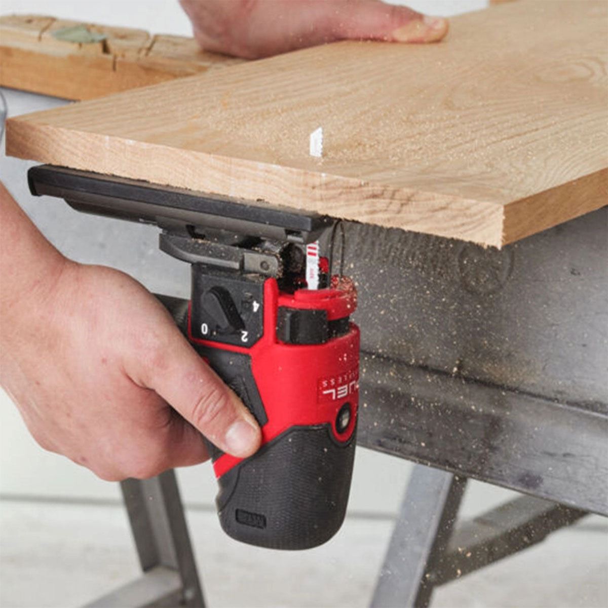 Milwaukee M12FJS-0 12V Fuel Brushless Bodygrip Jigsaw with 2 x 2.0Ah Battery & Charger