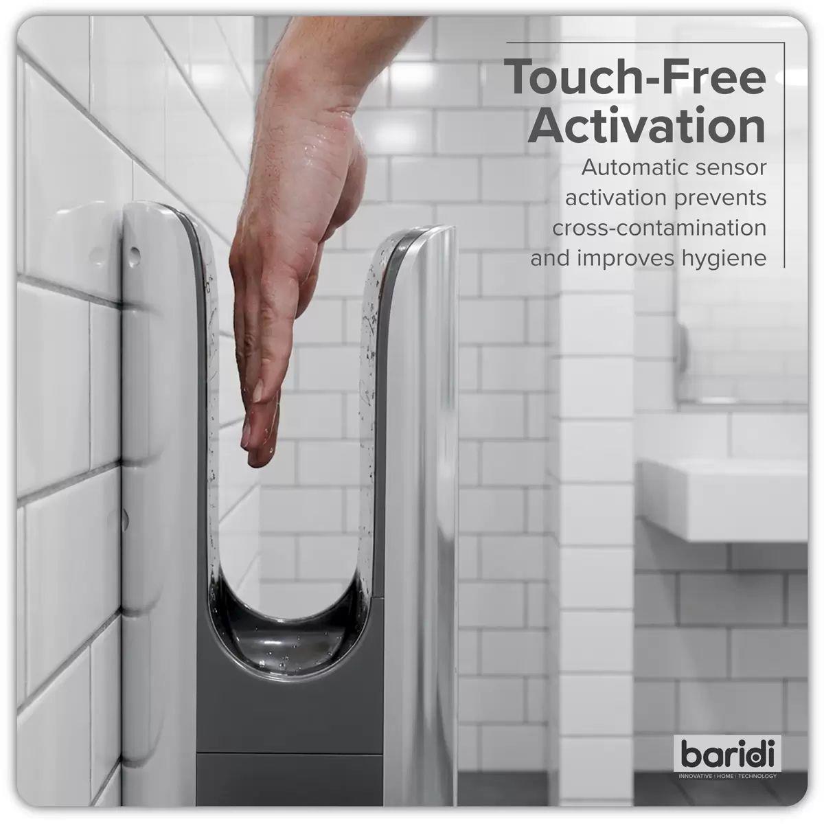 Sealey DH150 Baridi Hand Dryer with HEPA Filter & Auto-Sensor 1750W/230V Silver