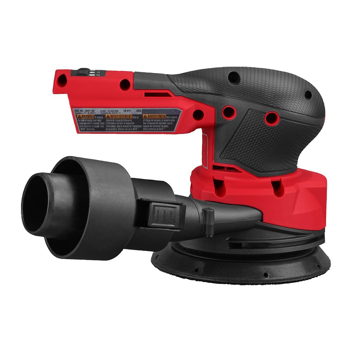 Milwaukee M18FROS125-502X 18V Brushless 125mm Random Orbital Sander with 2 x 5.0Ah Battery, Charger & Case 4933498255