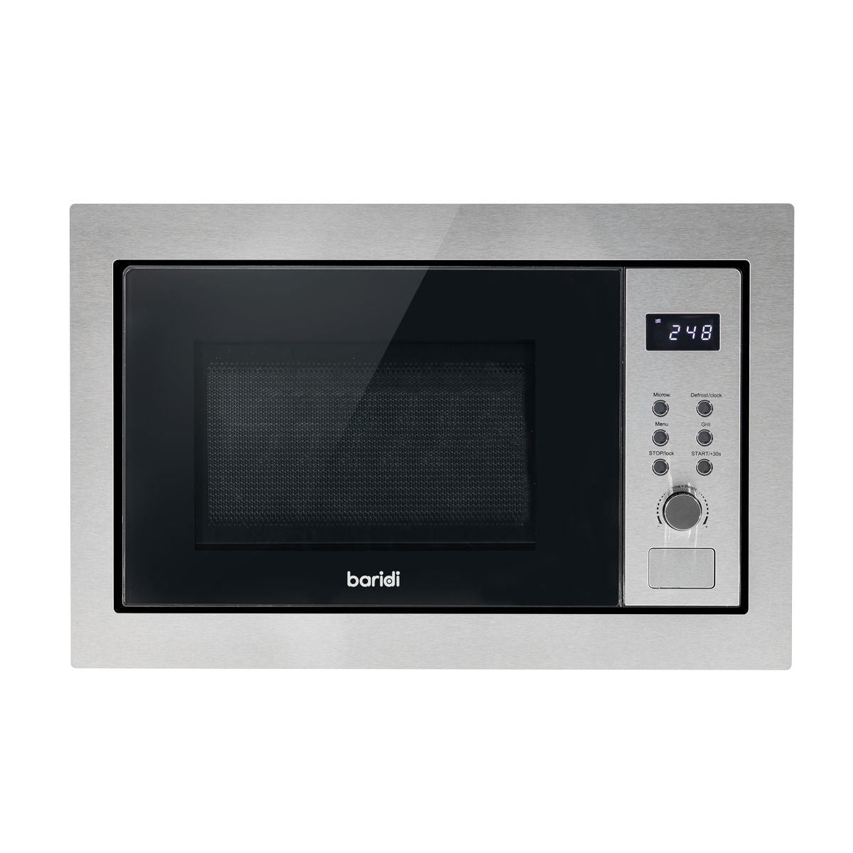 Sealey DH197 Baridi Integrated Microwave Oven with Grill 25L Capacity 900W Stainless Steel
