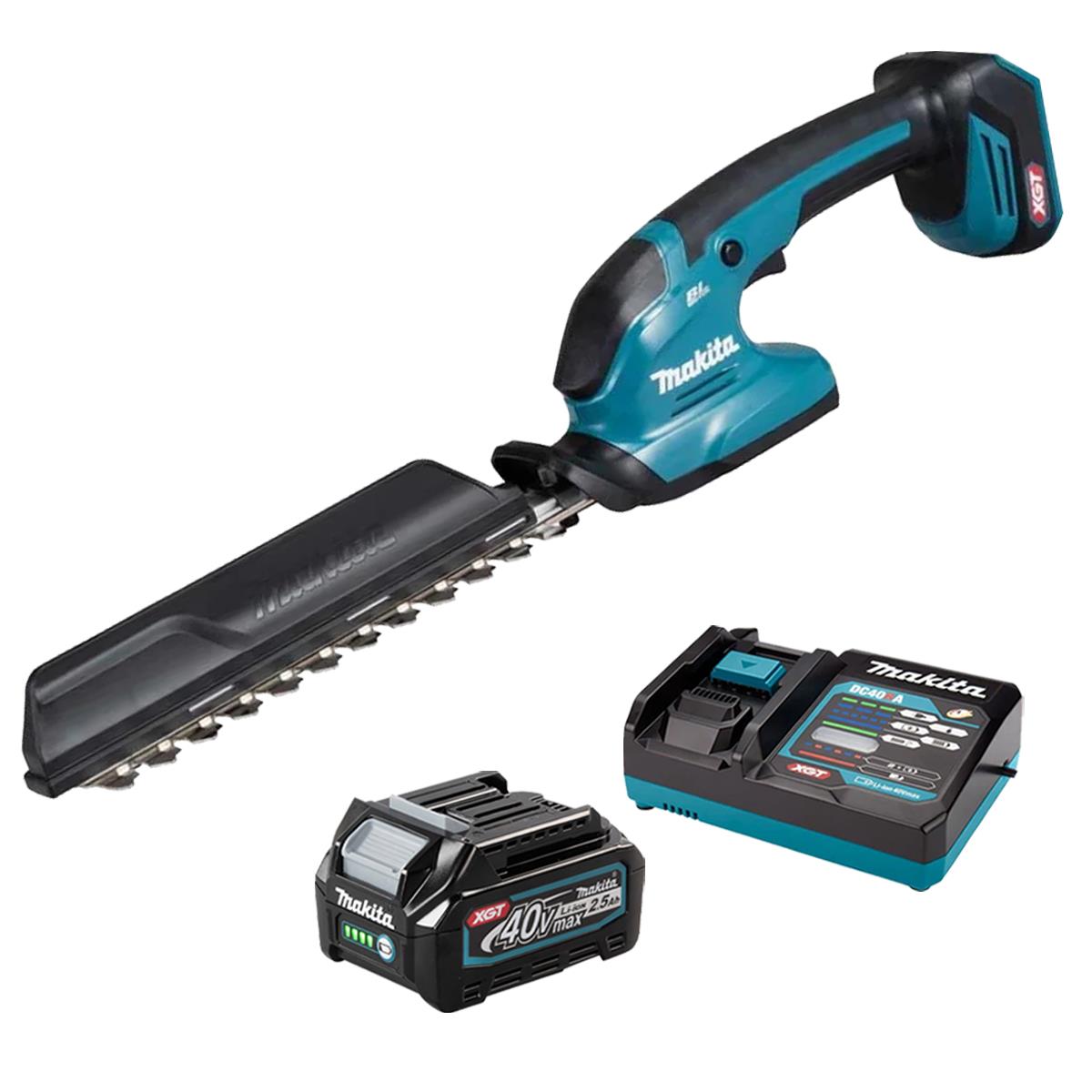 Makita UH023GZ 40V Max XGT Brushless Hedge Trimmer with 1 x 2.5Ah Battery & Charger