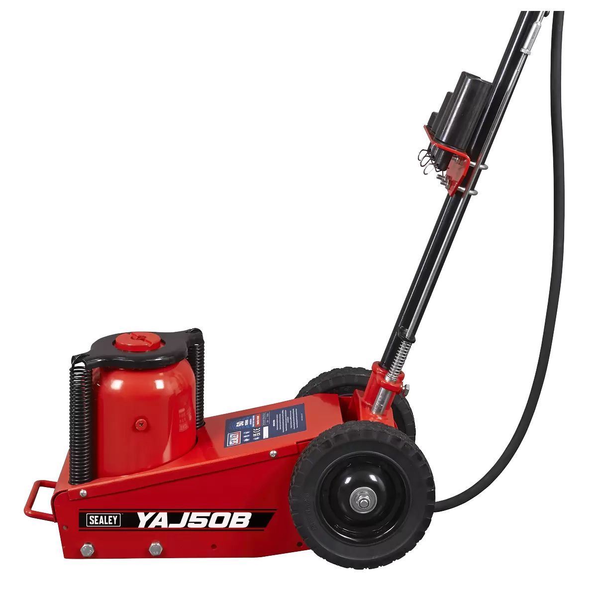 Sealey YAJ50B Air Operated Single Stage Trolley Jack 50 Tonne Heavy-Duty Lifting for Professional Use