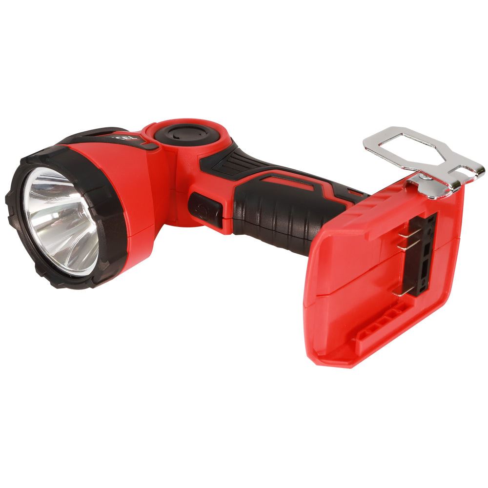 Excel 18V Cordless LED Flashlight Torch with 1 x 2.0Ah Battery & Charger