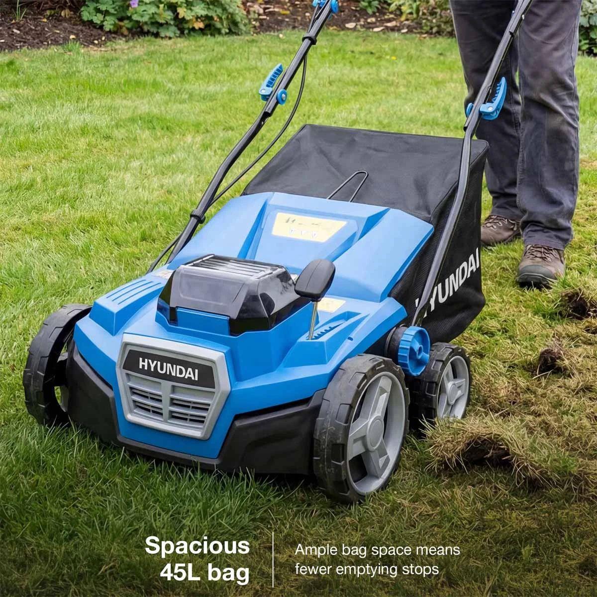 Hyundai HY40CSC38 2 x 20V 2-in-1 Brushless Scarifier & Aerator 38cm with 2 x 4.0Ah Batteries and Charger