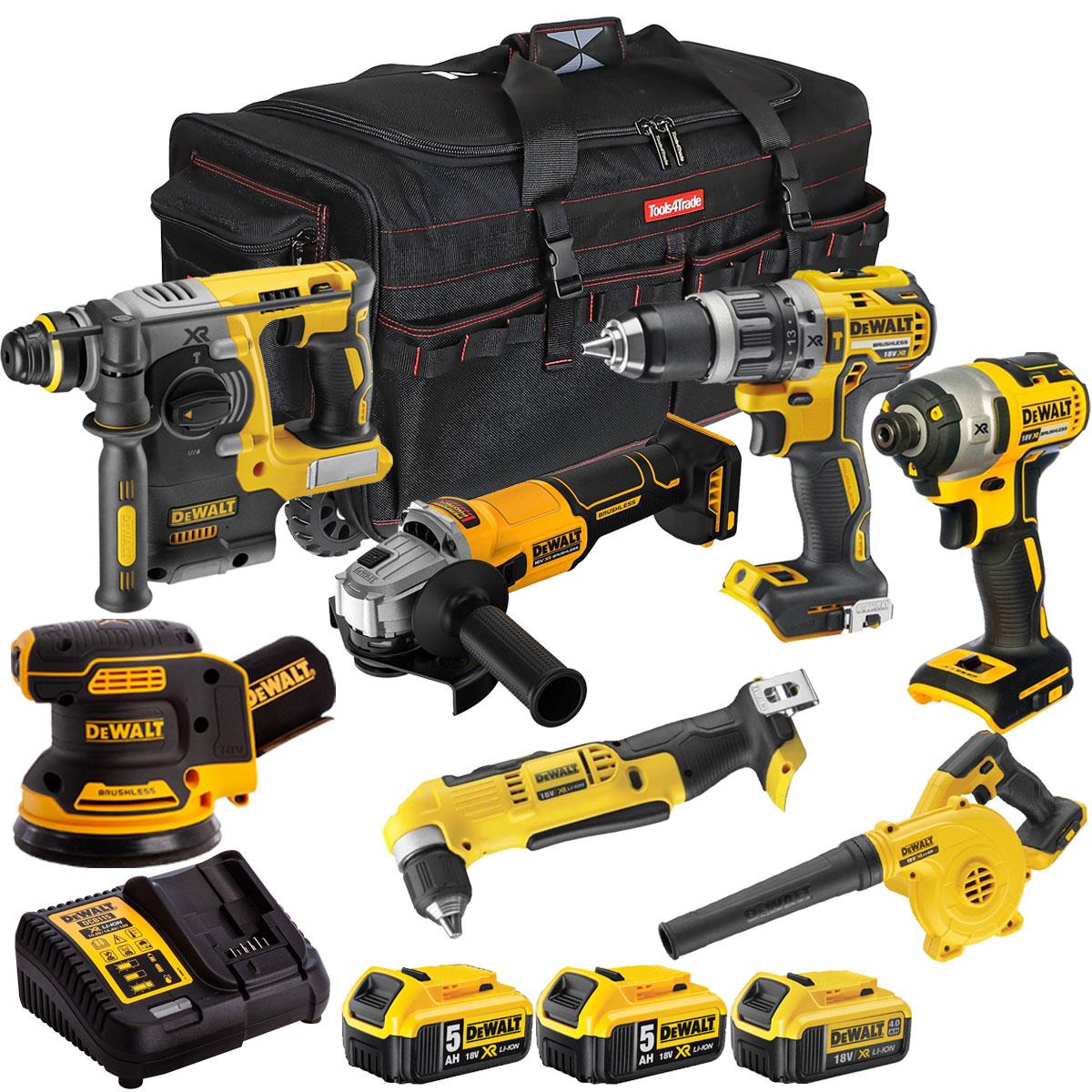 Dewalt 18V 7 Piece Combo Kit with 3 x Batteries & Charger T4TKIT-2291