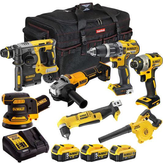 Dewalt 18V 7 Piece Combo Kit with 3 x Batteries & Charger T4TKIT-2291