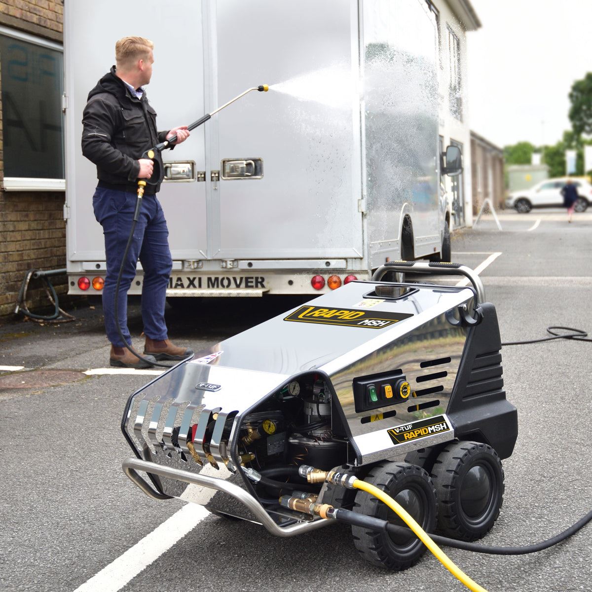 V-TUF Rapid MSH240V 9L/min Professional Hot Water Pressure Washer 120Bar & 1770psi