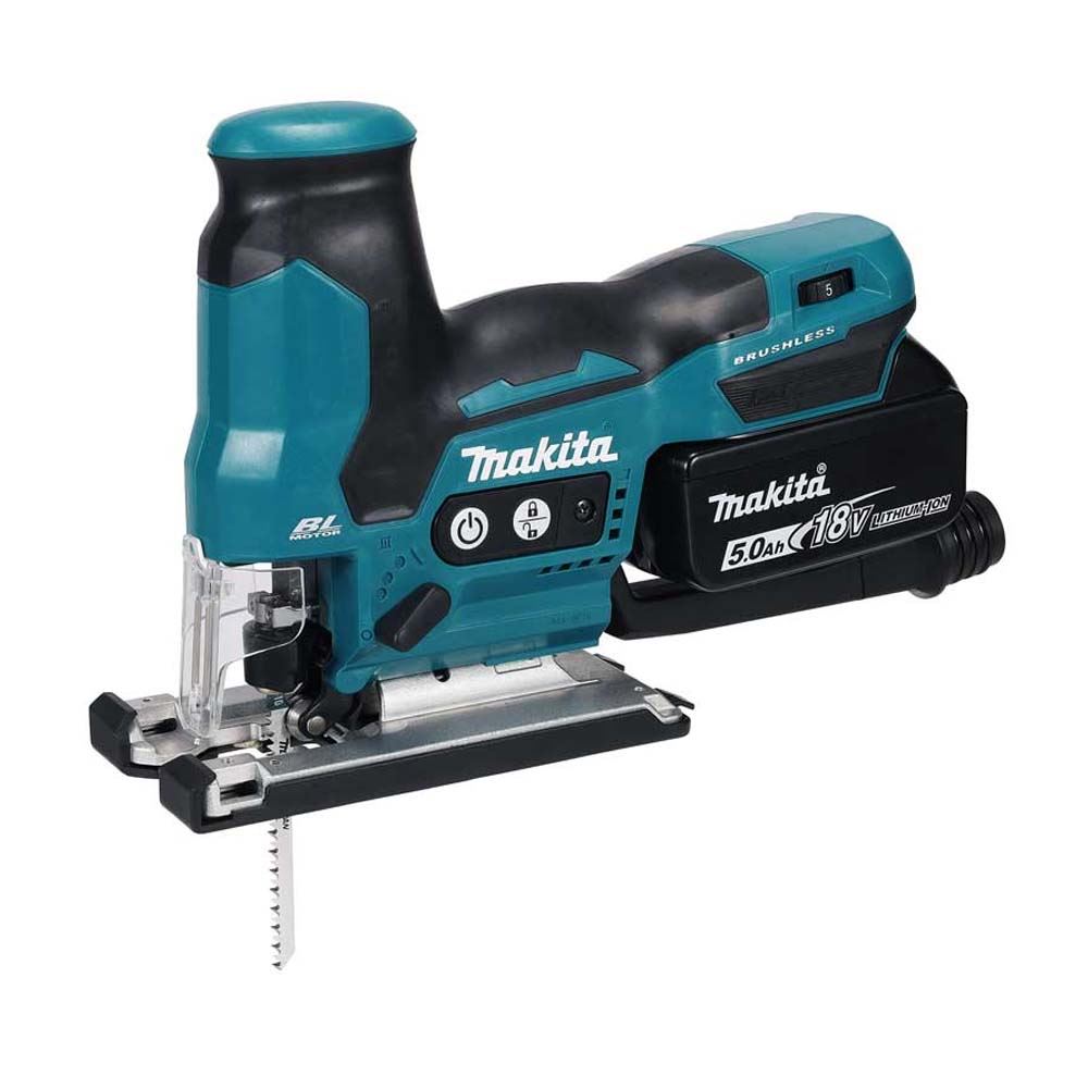 Makita DJV185Z 18V Brushless Jigsaw with 1 x 5.0Ah Battery Charger & Bag