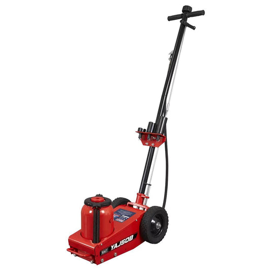 Sealey YAJ50B Air Operated Single Stage Trolley Jack 50 Tonne Heavy-Duty Lifting for Professional Use