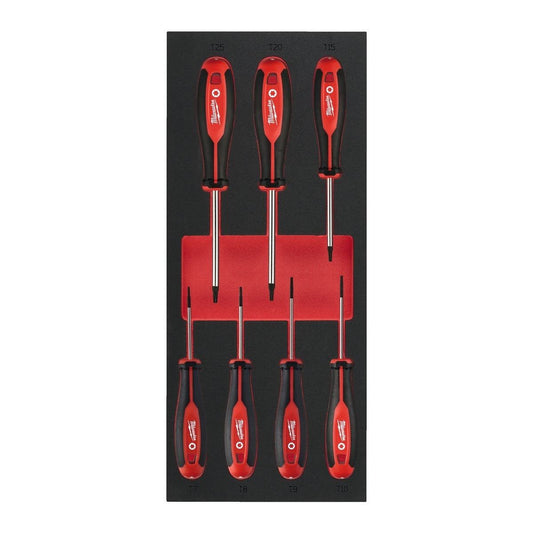 Milwaukee 7 Piece Torx Tri-Lobe Screwdriver Set in Foam Insert 4932492391